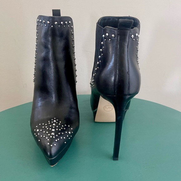 Michael Kors black platform boots with studs size 7M great condition org $350 - Picture 6 of 15